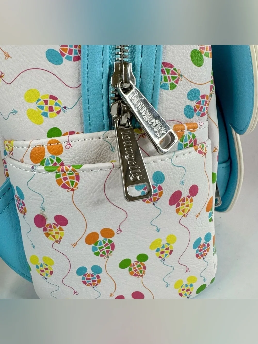 Disney Parks Epcot Loungefly Mini Backpack Mickey Mouse Balloons Vault 50th